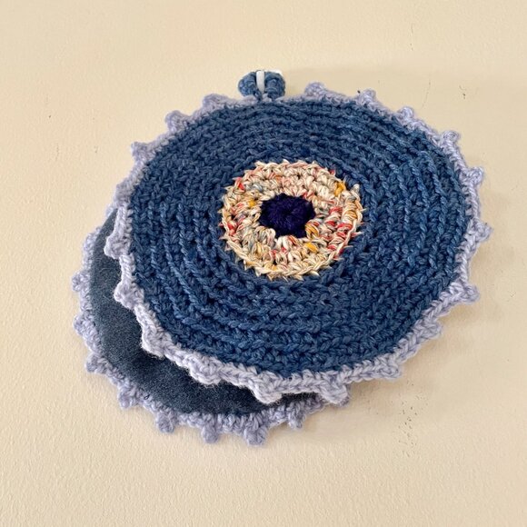 Crochet Pot Holders, Kitchen Decor, Crochet Gift Under 15, Handmade Potholders - Picture 5 of 8